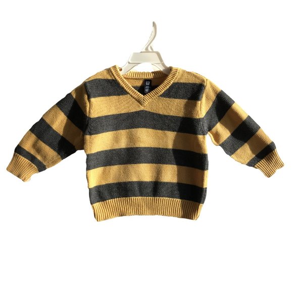 baby GAP V-neck Striped Sweater Boys 2yrs Cotton - Picture 3 of 8